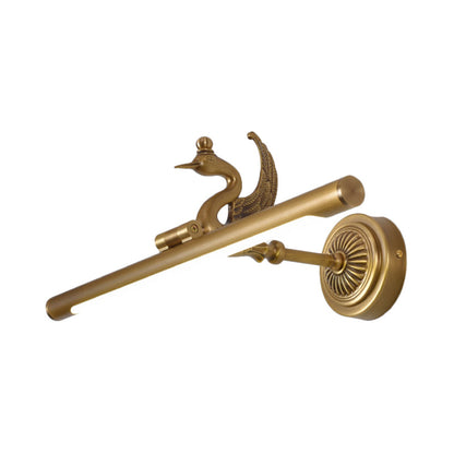 Rynx | Traditional linear wall lamp metal LED 14"/18"/23" wide brass/black bathroom sink lighting