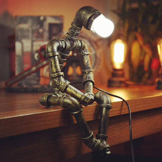 RYNX | Robot Lamp In Iron With Unique Industrial Design