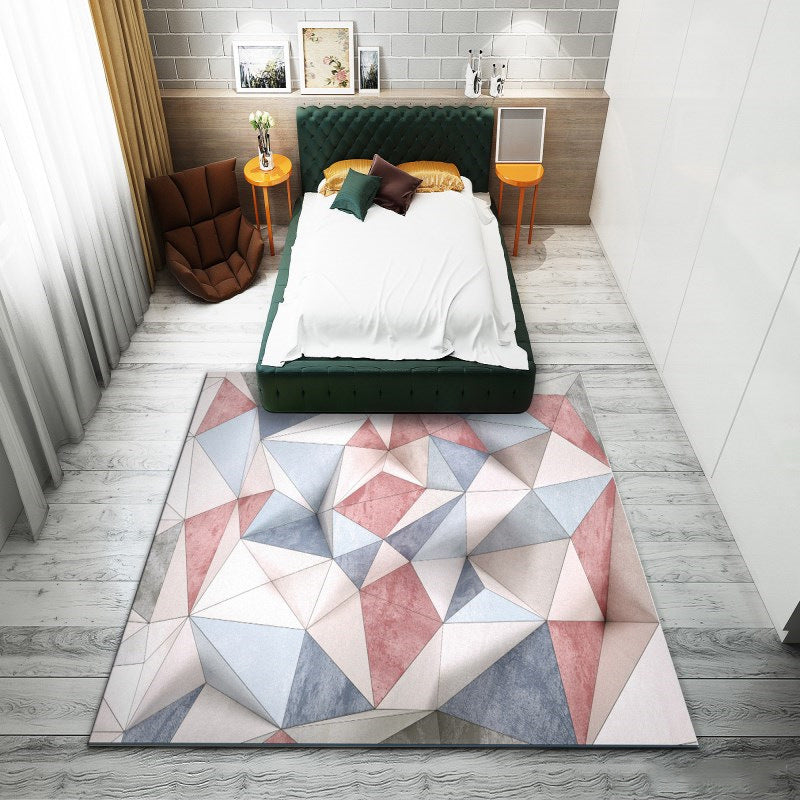 Rynx | Western garden printed rug Multicolor Polyester rug with non-slip backing Stain-resistant indoor rug for bedroom