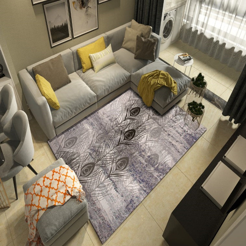 Rynx | Western garden printed rug Multicolor Polyester rug with non-slip backing Stain-resistant indoor rug for bedroom