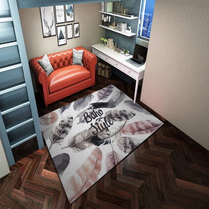 Rynx | Western garden printed rug Multicolor Polyester rug with non-slip backing Stain-resistant indoor rug for bedroom