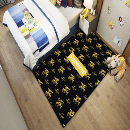 Rynx | Western garden printed rug Multicolor Polyester rug with non-slip backing Stain-resistant indoor rug for bedroom