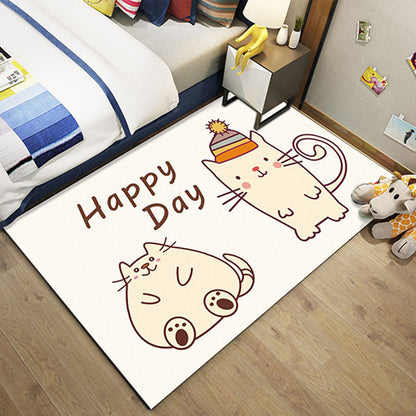 Rynx | Western garden printed rug Multicolor Polyester rug with non-slip backing Stain-resistant indoor rug for bedroom