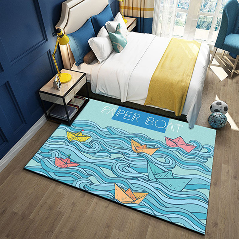 Rynx | Western garden printed rug Multicolor Polyester rug with non-slip backing Stain-resistant indoor rug for bedroom