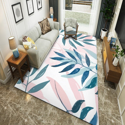 Rynx | Western garden printed rug Multicolor Polyester rug with non-slip backing Stain-resistant indoor rug for bedroom