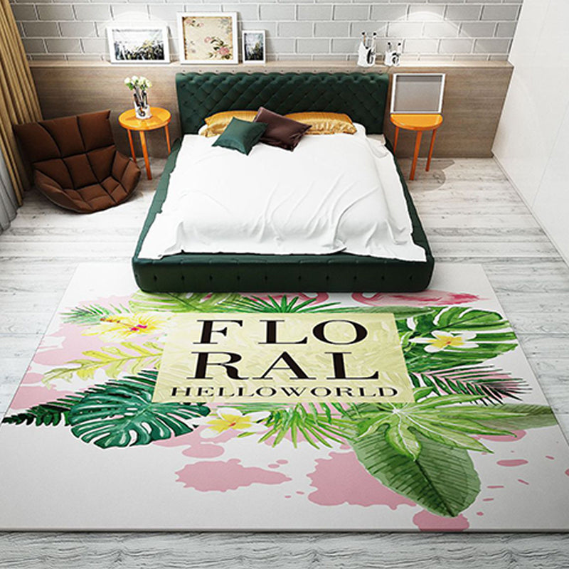 Rynx | Western garden printed rug Multicolor Polyester rug with non-slip backing Stain-resistant indoor rug for bedroom