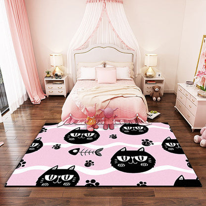 Rynx | Western garden printed rug Multicolor Polyester rug with non-slip backing Stain-resistant indoor rug for bedroom