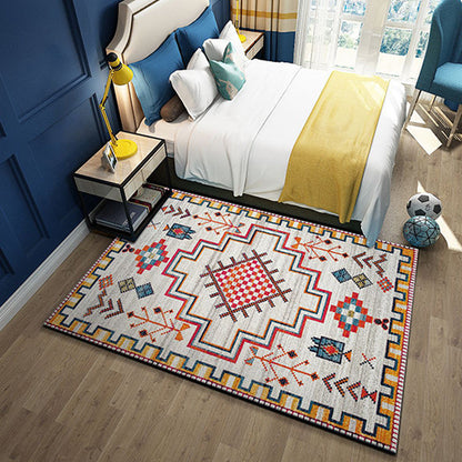 Rynx | Western garden printed rug Multicolor Polyester rug with non-slip backing Stain-resistant indoor rug for bedroom