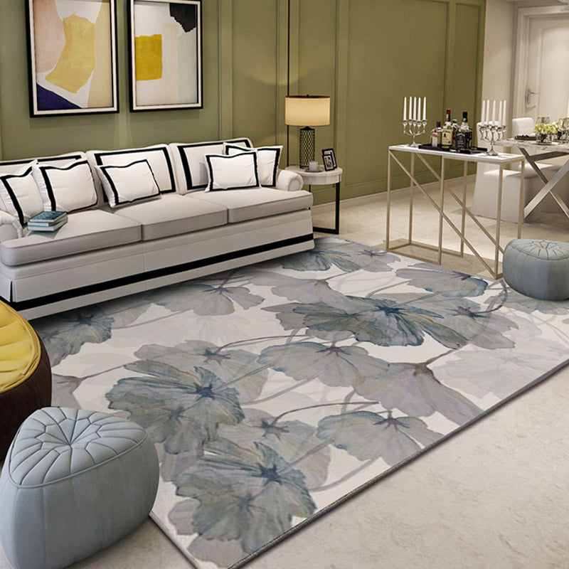 Rynx | Comfort Bedroom Rug Multi Color Plant Pattern Area Carpet Polypropylene Easy Care Machine Washable Rug