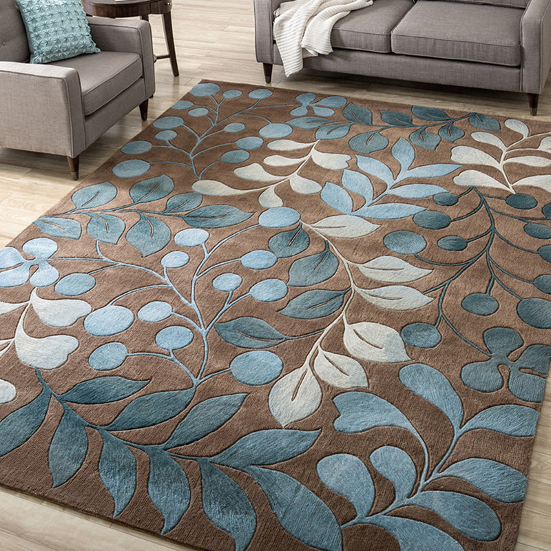 Rynx | Comfort Bedroom Rug Multi Color Plant Pattern Area Carpet Polypropylene Easy Care Machine Washable Rug