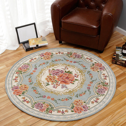 Rynx | Vintage Multicolor Flower Rug Synthetic Americana Rug Non-Slip Pet-Friendly Rug for Room