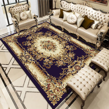 Rynx | Multicolored living room carpet American floral design carpet synthetic easy-care non-slip carpet