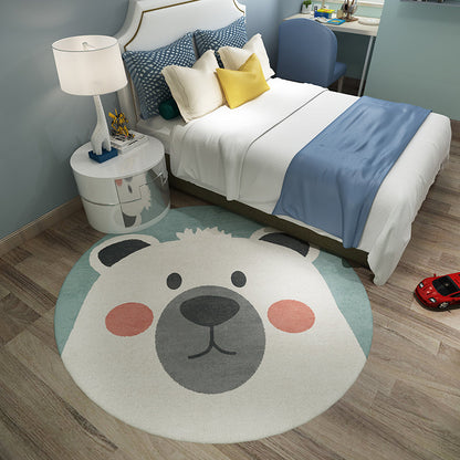 Rynx | Casual Kids Bedroom Carpet Multicolor Cartoon Indoor Carpet Polyester Non-slip Easy Care Area Rug