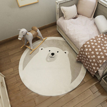 Rynx | Casual Kids Bedroom Carpet Multicolor Cartoon Indoor Carpet Polyester Non-slip Easy Care Area Rug