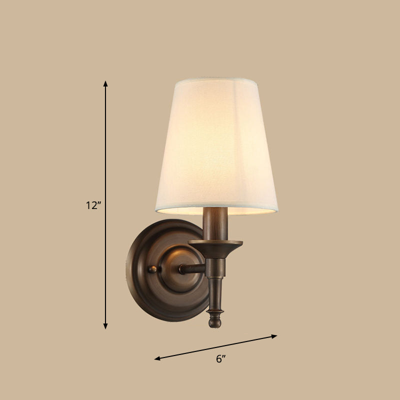 Rynx | Single Wall Mount Light Minimalism Conical Drum Fabric Wall Lighting for Hallway