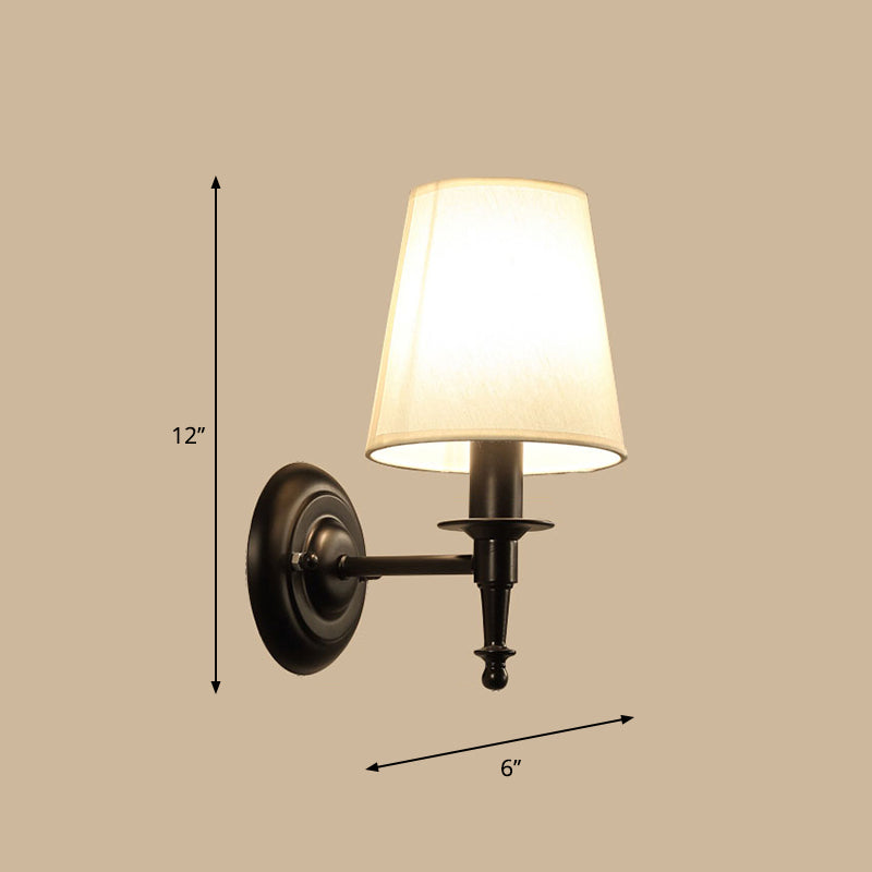 Rynx | Single Wall Mount Light Minimalism Conical Drum Fabric Wall Lighting for Hallway