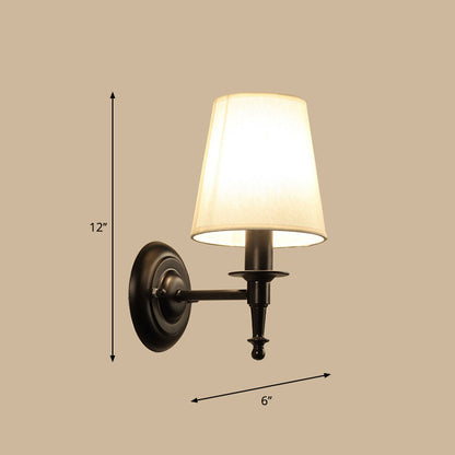 Rynx | Single Wall Mount Light Minimalism Conical Drum Fabric Wall Lighting for Hallway