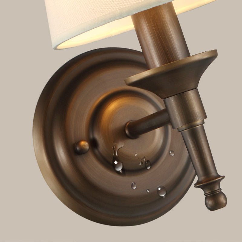 Rynx | Single Wall Mount Light Minimalism Conical Drum Fabric Wall Lighting for Hallway