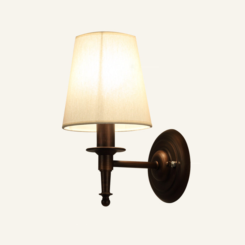 Rynx | Single Wall Mount Light Minimalism Conical Drum Fabric Wall Lighting for Hallway