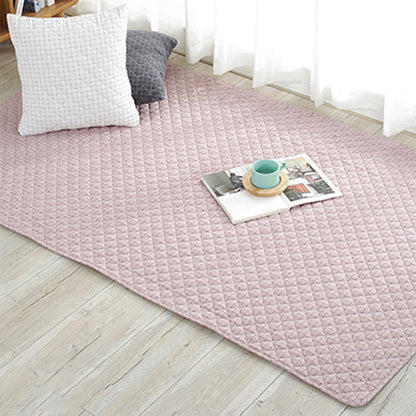 Rynx | Multi Color Simple Rug Cotton Striped Area Carpet Non-Slip Backing Machine Washable Rug for Bedroom