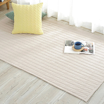 Rynx | Multi Color Simple Rug Cotton Striped Area Carpet Non-Slip Backing Machine Washable Rug for Bedroom
