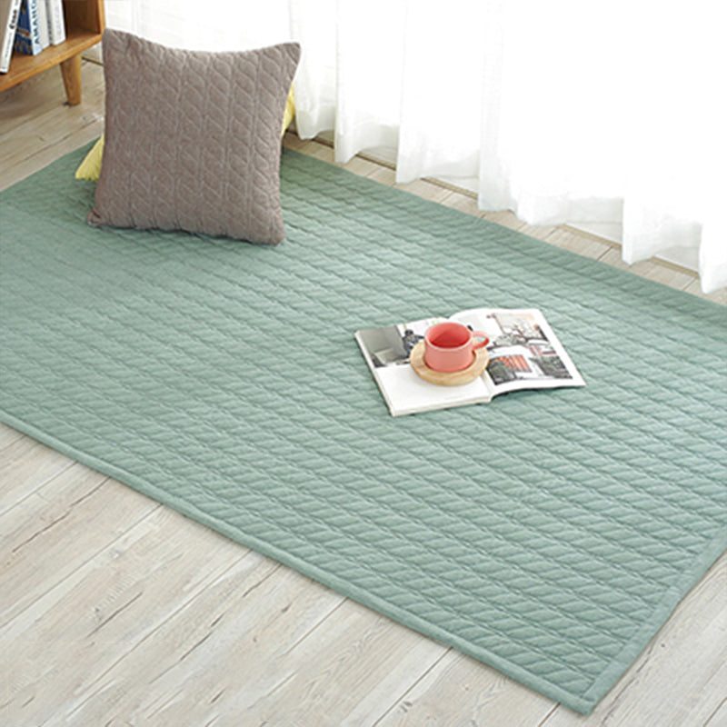 Rynx | Multi Color Simple Rug Cotton Striped Area Carpet Non-Slip Backing Machine Washable Rug for Bedroom