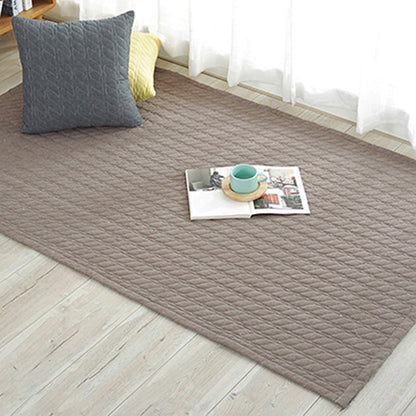 Rynx | Multi Color Simple Rug Cotton Striped Area Carpet Non-Slip Backing Machine Washable Rug for Bedroom