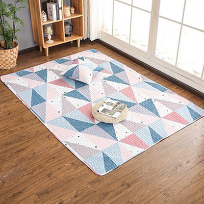 Rynx | Western Decor Rug Multicolor Geometric Print Rug Cotton Non-Slip Back Easy Care Rug