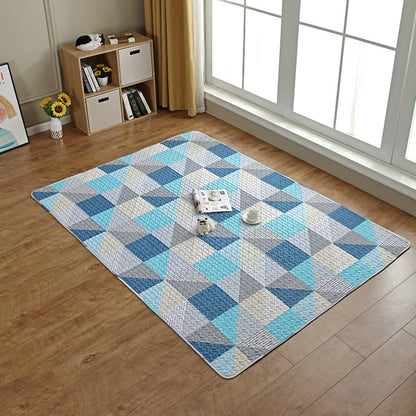 Rynx | Western Decor Rug Multicolor Geometric Print Rug Cotton Non-Slip Back Easy Care Rug