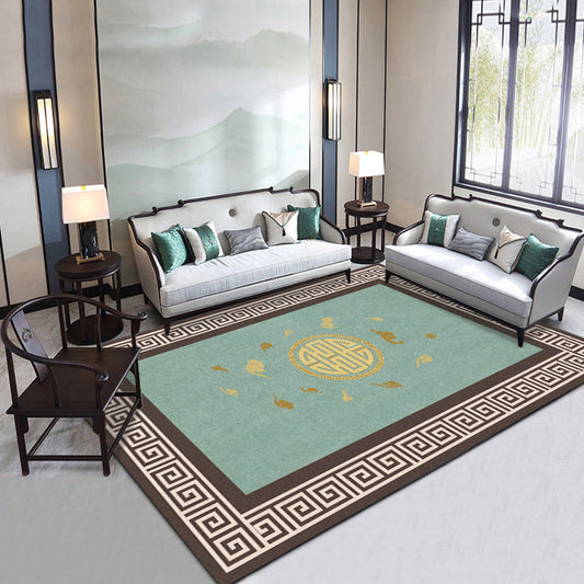 Rynx | Minimalist Oriental Rug Multicolor Patterned Rug Anti-Slip Backing Pet-Friendly Washable Rug for Drawing Room