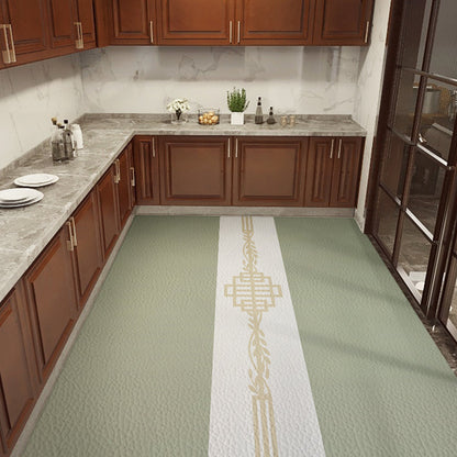 Rynx | Classical Printed Rug Multi Color Oriental Rug PU Leather Stain Resistant Easy Care Anti-Slip Rug for Kitchen