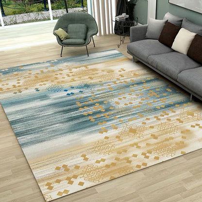 Rynx | Japanese Painting Printed Rug Multi Color Synthetics Rug Non-Slip Backing Pet-Friendly Rug for Drawing Room