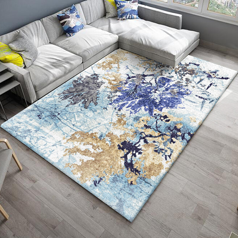 Rynx | Japanese Painting Printed Rug Multi Color Synthetics Rug Non-Slip Backing Pet-Friendly Rug for Drawing Room