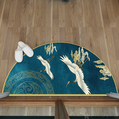 Rynx | Multi-Color Asia Rug Synthetics Freehand Print Carpet Machine Washable Pet-Friendly Non-Slip Backing Rug for Door