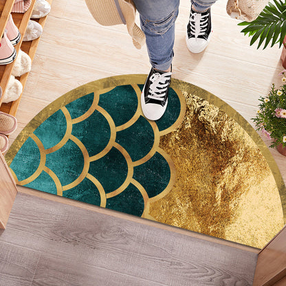 Rynx | Multi-Color Asia Rug Synthetics Freehand Print Carpet Machine Washable Pet-Friendly Non-Slip Backing Rug for Door