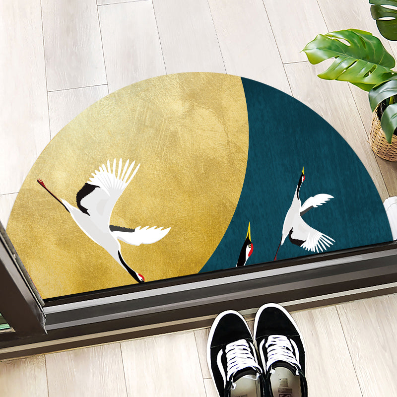 Rynx | Multi-Color Asia Rug Synthetics Freehand Print Carpet Machine Washable Pet-Friendly Non-Slip Backing Rug for Door