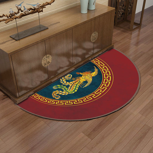 Rynx | Multi-Color Asia Rug Synthetics Freehand Print Carpet Machine Washable Pet-Friendly Non-Slip Backing Rug for Door