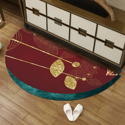 Rynx | Multi-Color Asia Rug Synthetics Freehand Print Carpet Machine Washable Pet-Friendly Non-Slip Backing Rug for Door