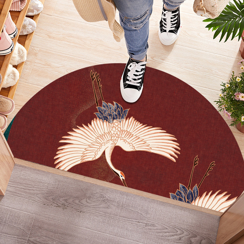 Rynx | Multi-Color Asia Rug Synthetics Freehand Print Carpet Machine Washable Pet-Friendly Non-Slip Backing Rug for Door