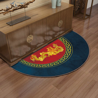 Rynx | Multi-Color Asia Rug Synthetics Freehand Print Carpet Machine Washable Pet-Friendly Non-Slip Backing Rug for Door