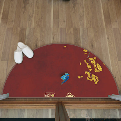 Rynx | Multi-Color Asia Rug Synthetics Freehand Print Carpet Machine Washable Pet-Friendly Non-Slip Backing Rug for Door