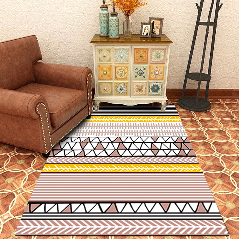 Rynx | Southwest Tribal Print Rug Multicolor Polypropylene Rug Non-Slip Pet Friendly Washable Rug for the Living Room