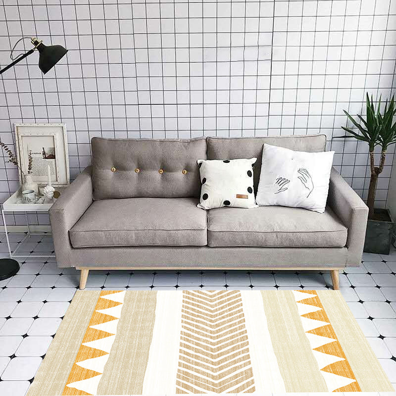 Rynx | Southwest Tribal Print Rug Multicolor Polypropylene Rug Non-Slip Pet Friendly Washable Rug for the Living Room