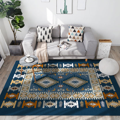 Rynx | Southwest Tribal Print Rug Multicolor Polypropylene Rug Non-Slip Pet Friendly Washable Rug for the Living Room