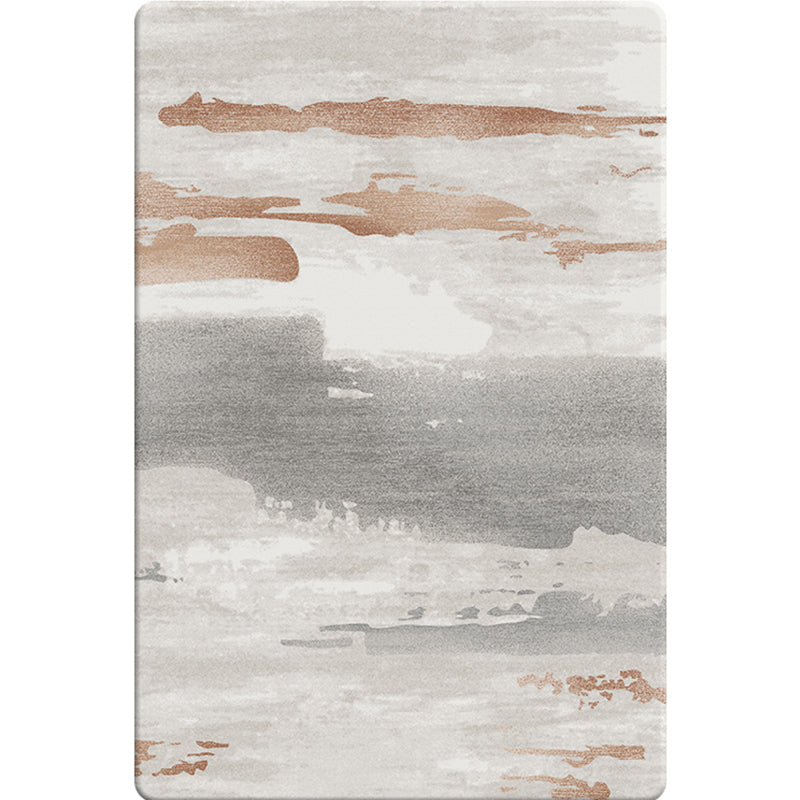 Rynx | Simple Industrial Style Rug Multi Color Abstract Rug Pet Friendly Machine Washable Non-Slip Backing Rug for Great Room