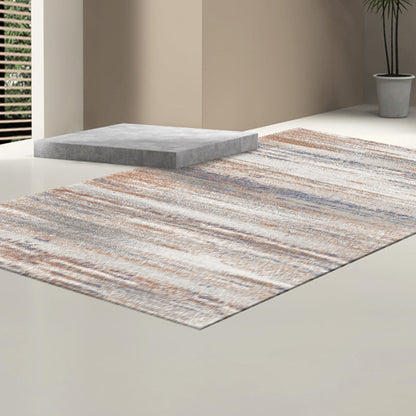 Rynx | Simple Industrial Style Rug Multi Color Abstract Rug Pet Friendly Machine Washable Non-Slip Backing Rug for Great Room
