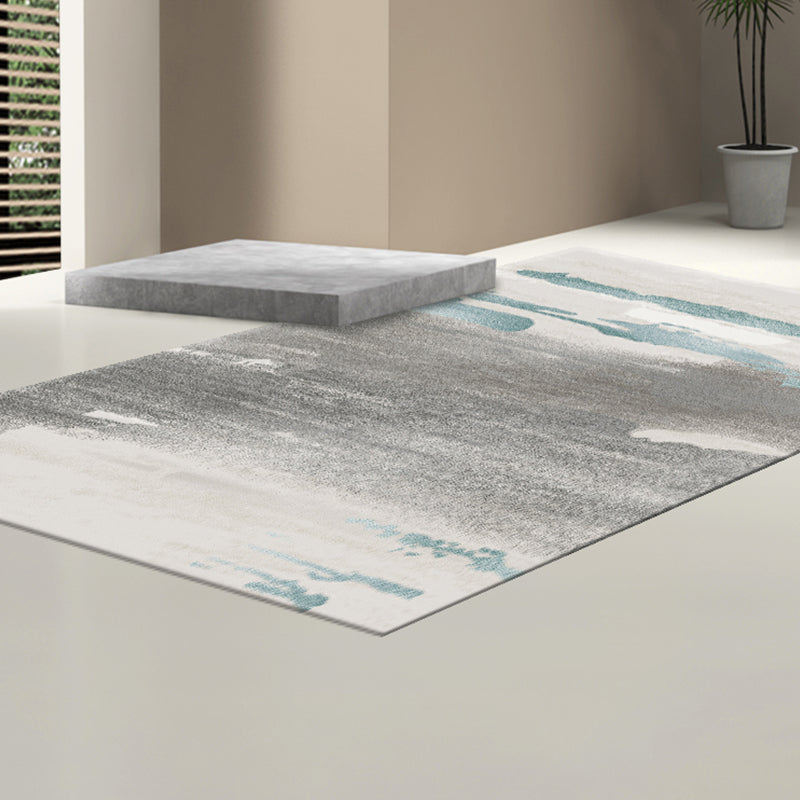 Rynx | Simple Industrial Style Rug Multi Color Abstract Rug Pet Friendly Machine Washable Non-Slip Backing Rug for Great Room