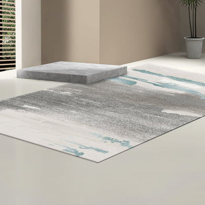 Rynx | Simple Industrial Style Rug Multi Color Abstract Rug Pet Friendly Machine Washable Non-Slip Backing Rug for Great Room