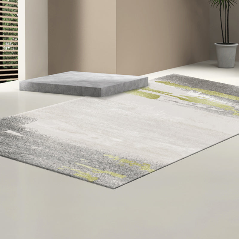 Rynx | Simple Industrial Style Rug Multi Color Abstract Rug Pet Friendly Machine Washable Non-Slip Backing Rug for Great Room