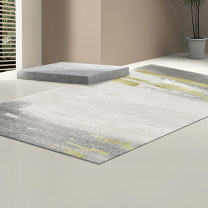 Rynx | Simple Industrial Style Rug Multi Color Abstract Rug Pet Friendly Machine Washable Non-Slip Backing Rug for Great Room